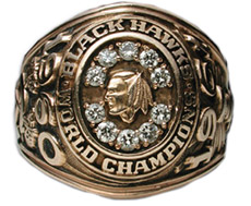 Chicago 1961 Stanley Cup winners' ring - Front